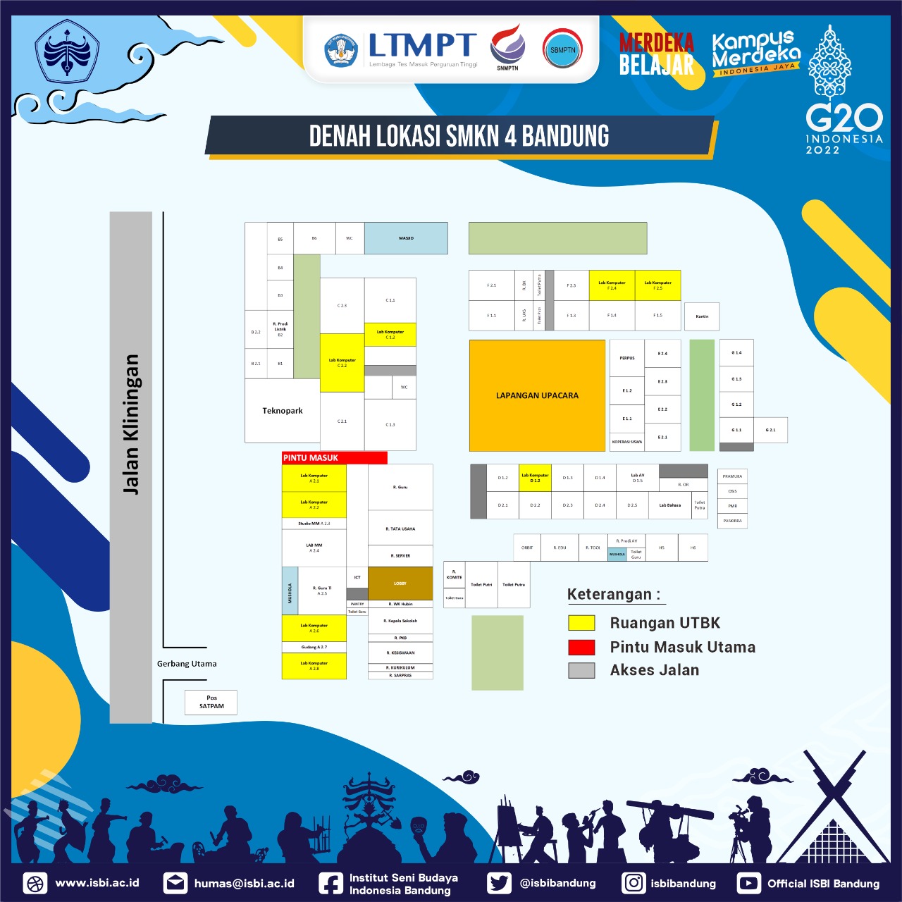 DENAH RUANGAN UTBK 2022